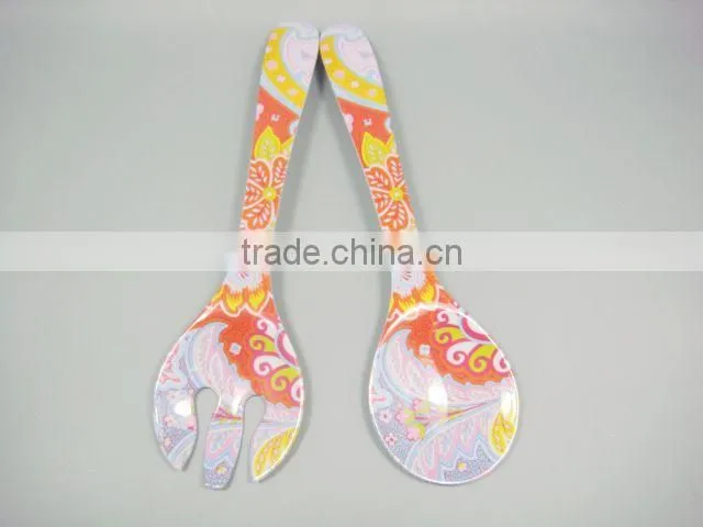 Hot Sale Color Custom Printed Melamine Spoon&fork