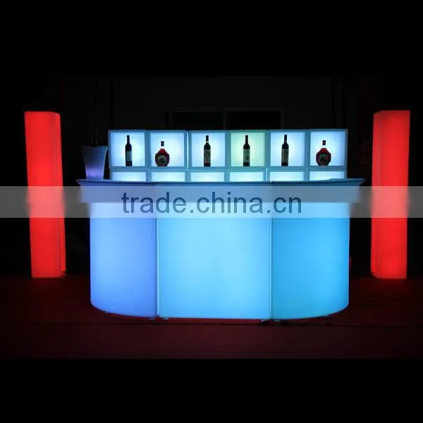Nightclub used RGB color changing led glowing shining vintage bar counter