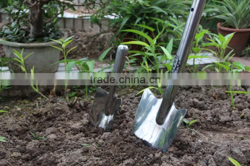 BADI hot sale stainless steel agricultural and garden mini shovel with scale on the head