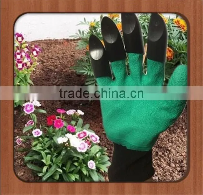 ABS Plastic Garden Digging Genie Gloves with Claws