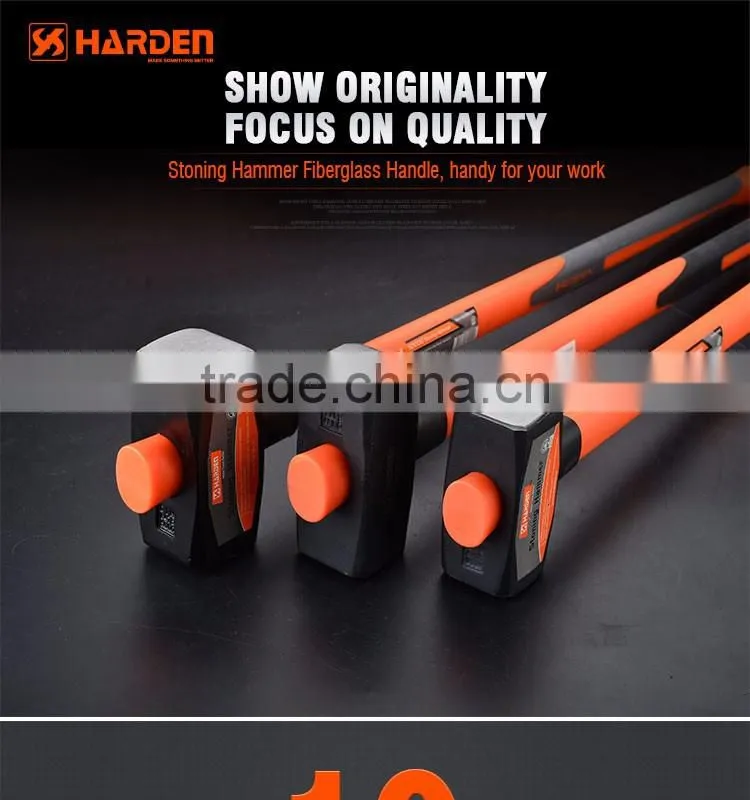 Professional Carbon Steel Stoning Stong Hammer With Long Flbreglass Handle