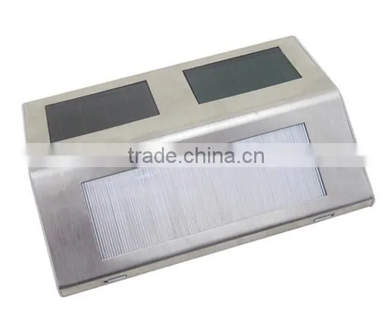 2pcs LED auto light control Solar stair light,outdoor solar step wall light