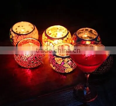European romantic candlelight candlestick candlestick glass mosaic KTV Bar