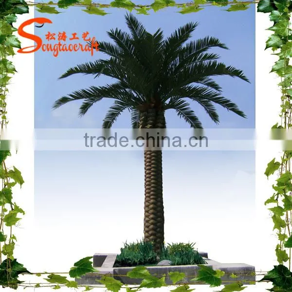 Songtao wholesale artificial date palm tree customized fake date palm tree fiberglass artificial date palm tree