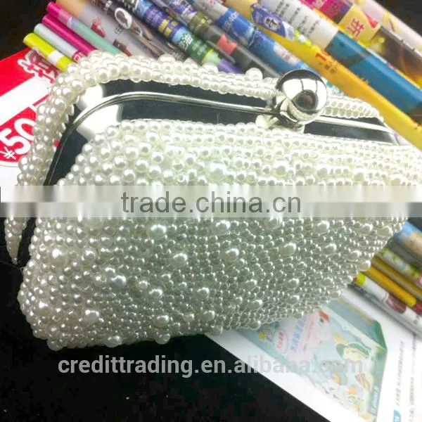 chain pearl beaded evening bags pearl evening bag