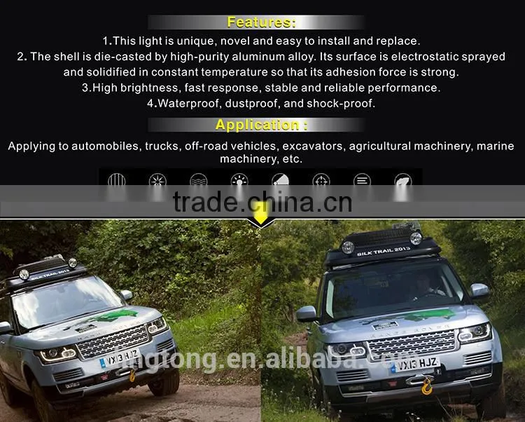 7inch round headlight 4x4 projector halos led motorcycle headlamps