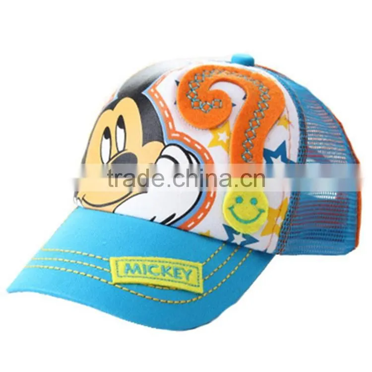 Children Mouse Cartoons Print Trucker Hat Kid Baseball Mesh Cap