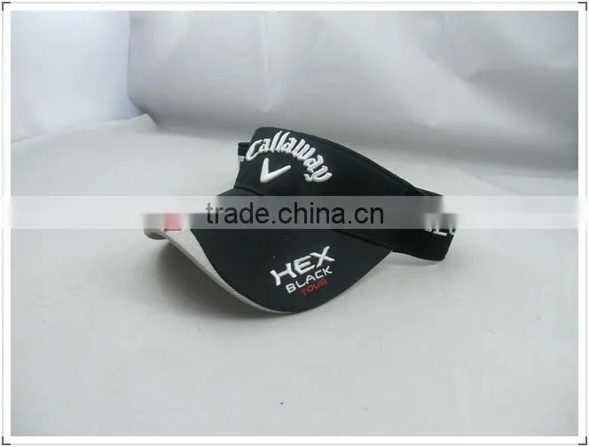2013 high quality sun visor cap with embroidery logo made in Guangdong