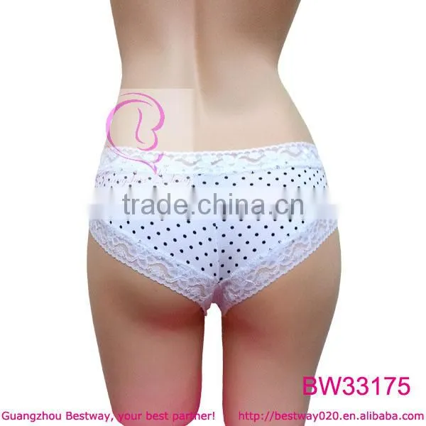 Young girl nylon black and white panties
