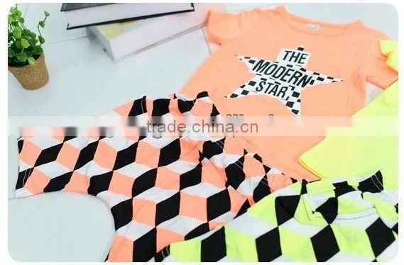cute korean newest oneline child girls sets hot options designer clothing