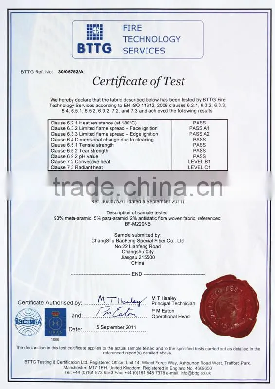 Flame Retardant fabric/workwear fabric, with best price