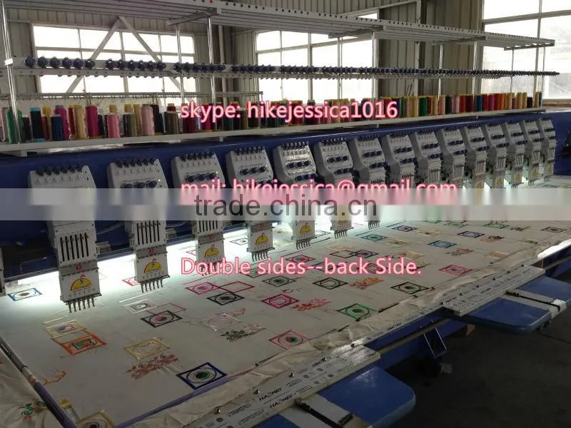 fushun 615 15heads double sides heads flat normal computerized embroidery machine