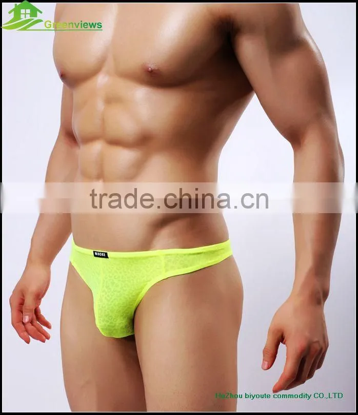 Men sexy fasion underwear shorts wholesale briefs thongs spandex undergarment men sexy spandex pants knitting thongs GVYJ16