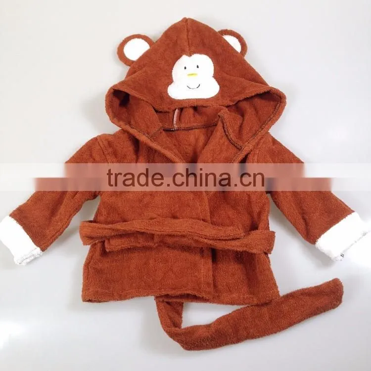 Kids pajamas bathrobe children animal pajamas 100% cotton wholesale