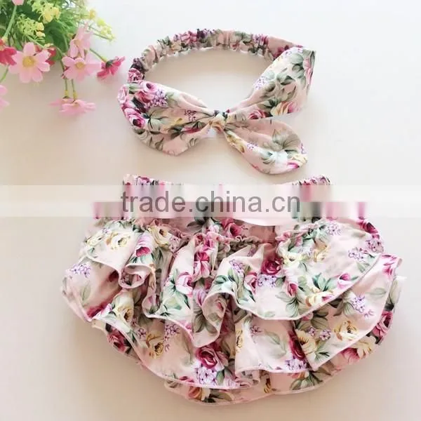 New Arrival baby bloomers wholesale multi-color softful ruffle bloomers