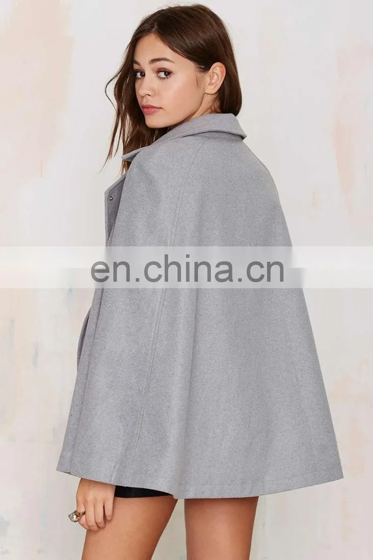 2015 latest new design cape coat for women