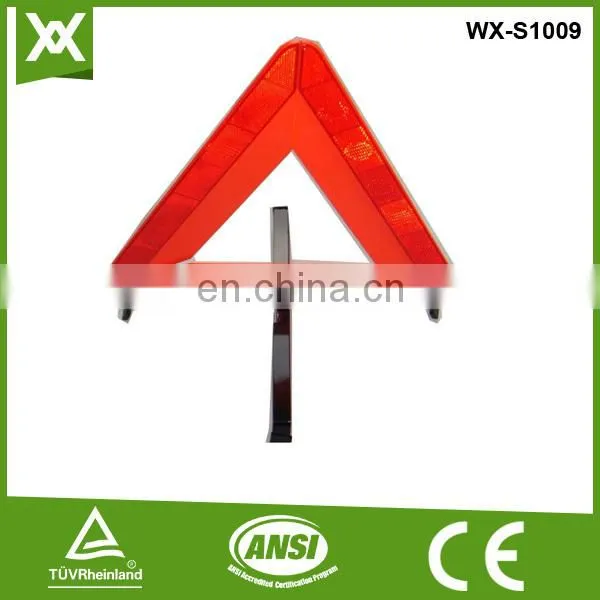 high bright red reflective triangle plate, safety equipment