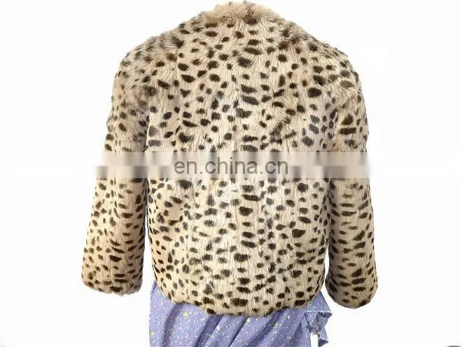 ladies Leopard rabbit fur vest
