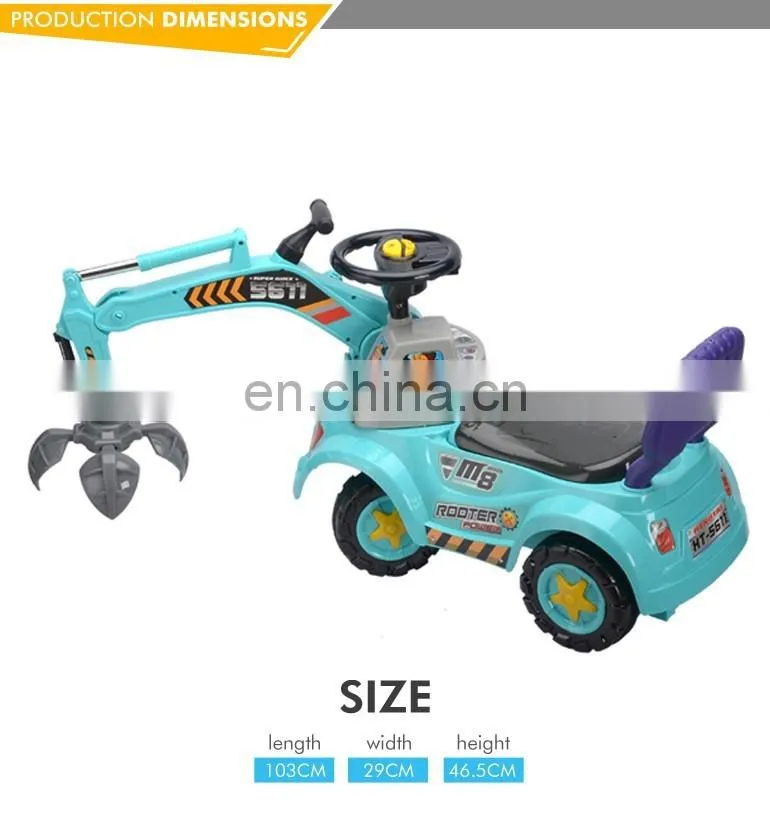 multifunctional engineering ride on child vehicle