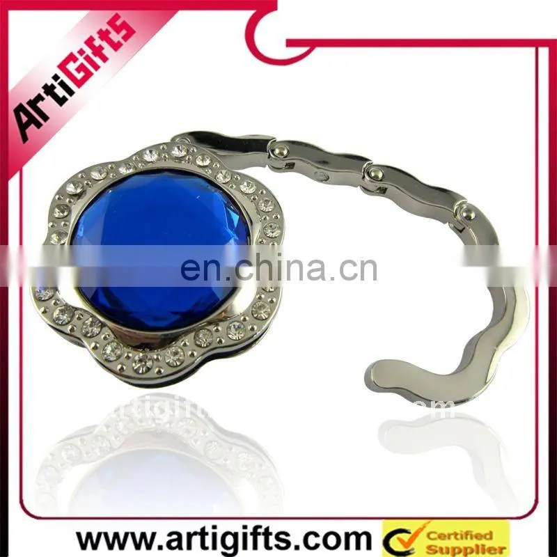 compact mirror foldable purse hanger with chain