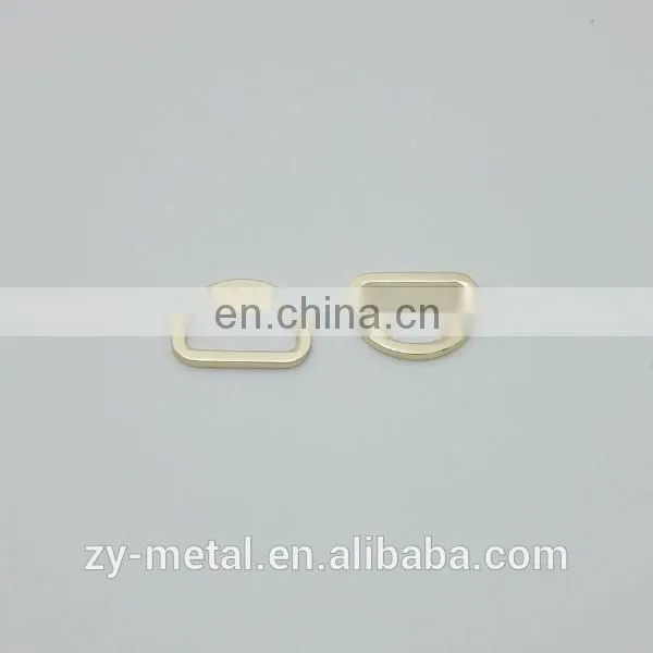 Bag accessories 33mm light gold zinc alloy metal D ring
