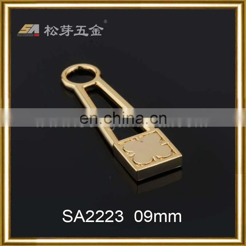 Handmade polishing metal fancy zipper pulls