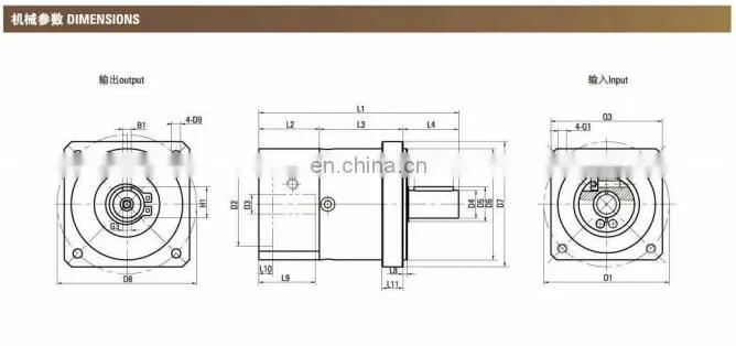 High Torque Second Stage Round Flange PLE 40-32k Washing Machine Servo Speed Reducer Gear Box