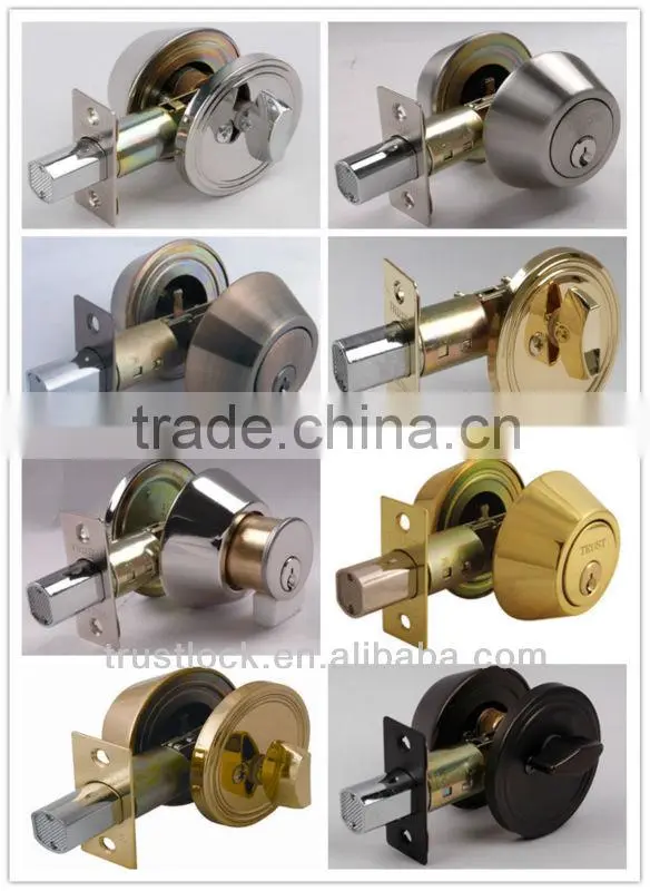 TRUST Deadbolt Lock Single Side with Polished Brass