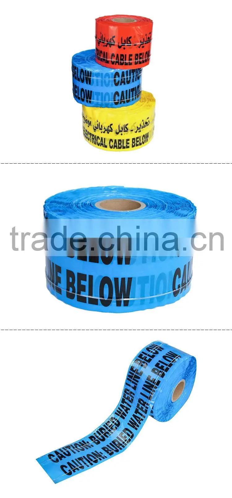 Cheap price non adhesive Underground Detectable Warning Tape OP015-6