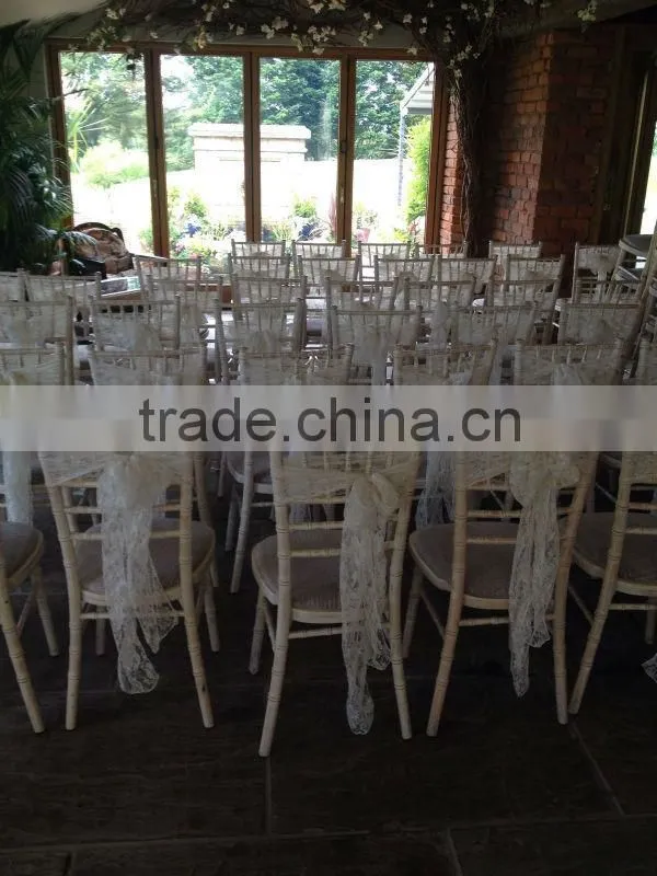 Lace chair sash for wedding