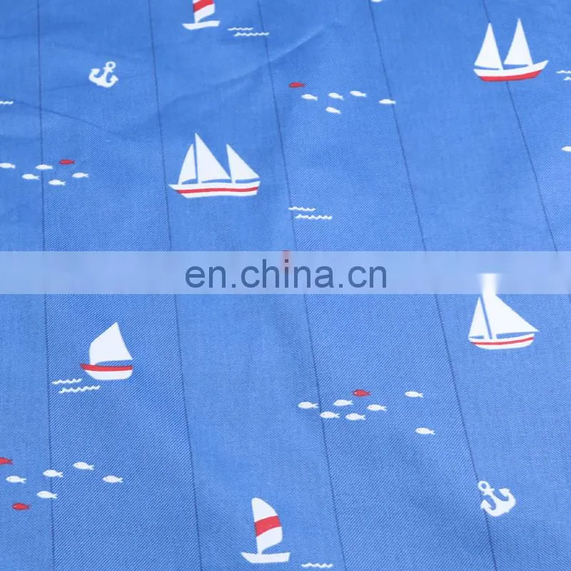 Cartoon Navy Sailing series 100 cotton fabric anchor striped calico Baby 100% cotton fabric