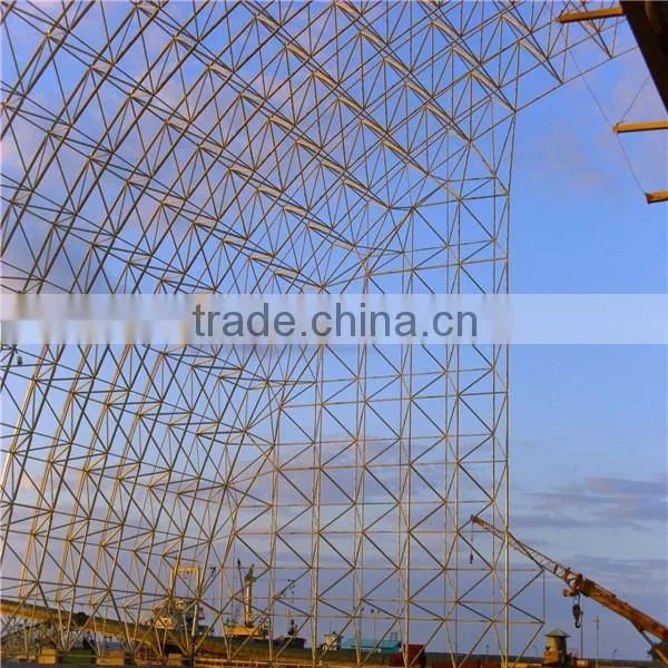 China prefabricated steel truss power coal storage shed