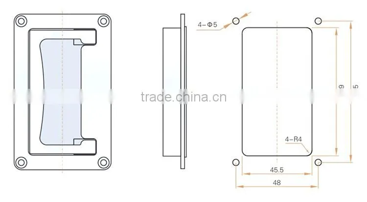 2015 FEILEI LS02-3 zine diecast nice design folding door handle