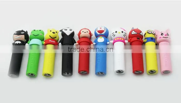 PVC portable mobile 2600mAh power bank with ROHS FCC MSDS