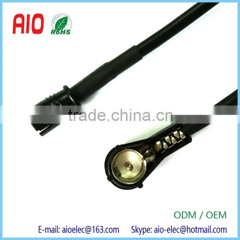 Right Angle 90 ISO Male to Raku Female Rast II Aerial Roof Antenna Adapter Cable for Car Pkw Kfz Vw