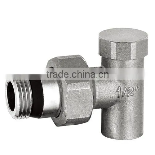 taizhou supplier HR5120 brass drain angle chrome radiation valve w