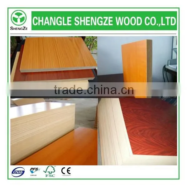 High Quality Colorful 18mm Laminated MDF Board from SHENGZE manufacture