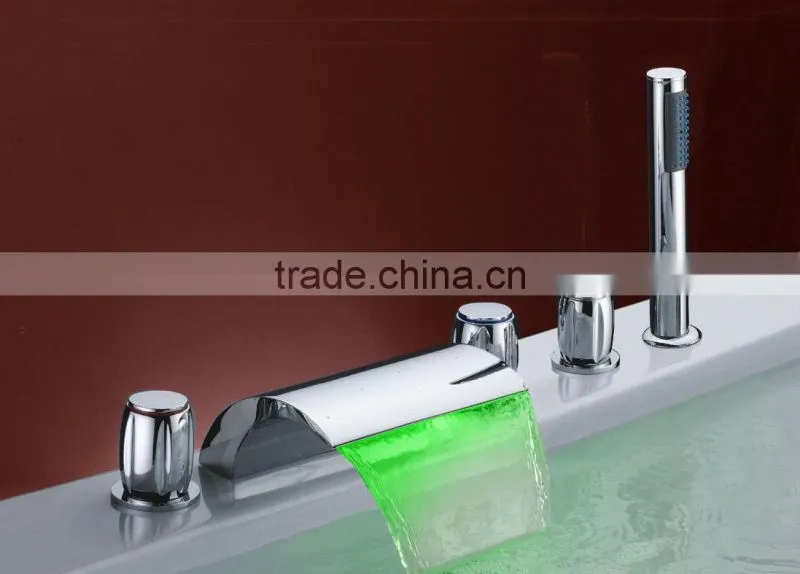 LD005 Waterfall LED Bath Mixer Tap Bathroom Faucets