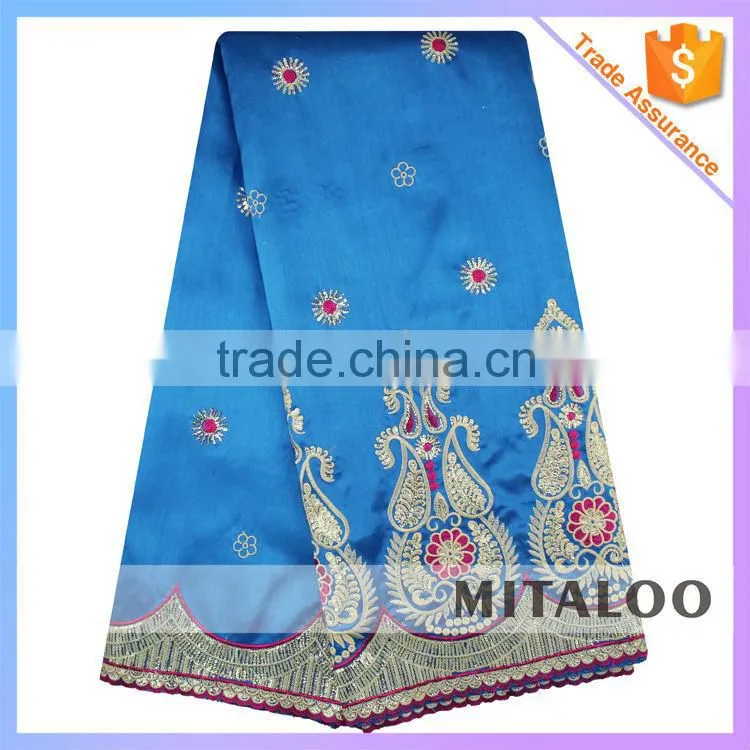 Mitaloo MGP1009 Competitive Price African George Lace Aso ebi Design Fushia Pink Geroge Lace Fabric