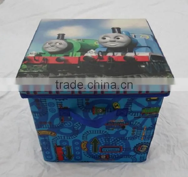Cartoon Logo Multipurpose Storage Box with Lid Storage Chair