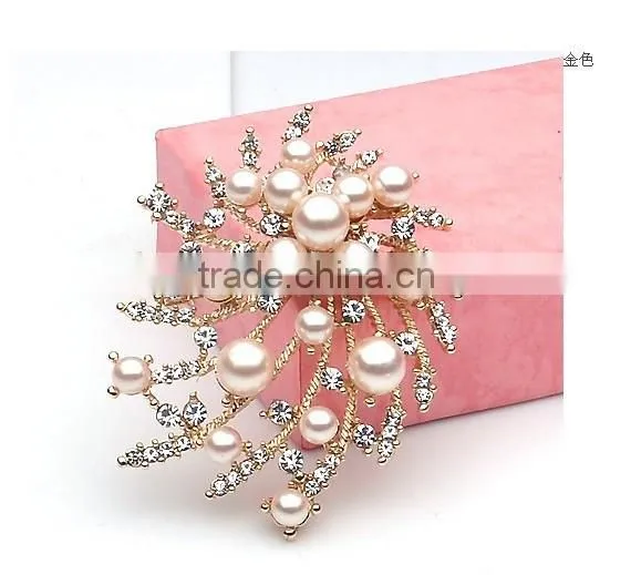 Best selling full rhinestone Pearl brooch, alloy brooch wholesale