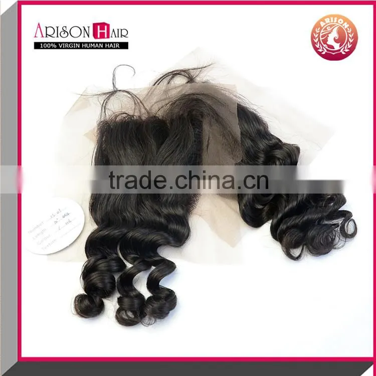 Wholesale 7A Grade Cheap Human Hair Lace Closure Bleached Knots Free Parting Brazilian Hair Closure Piece