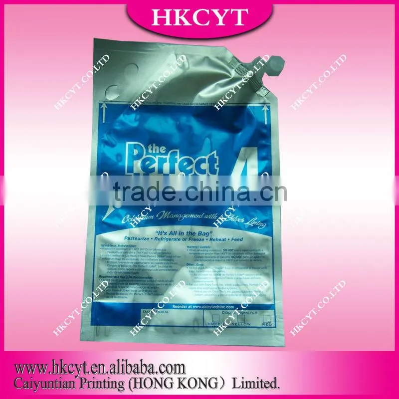 Aluminum foil stand up vacuum bag with spout