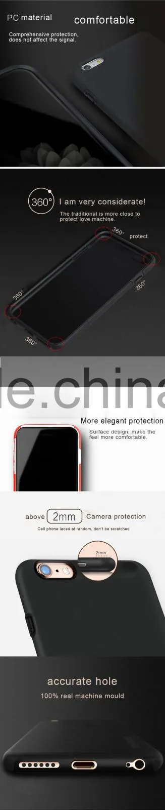 PC+TPU new trend plastic wholesale manufacturer back cover free sample smartphone hard case tpu pc phone case for iphone 6s
