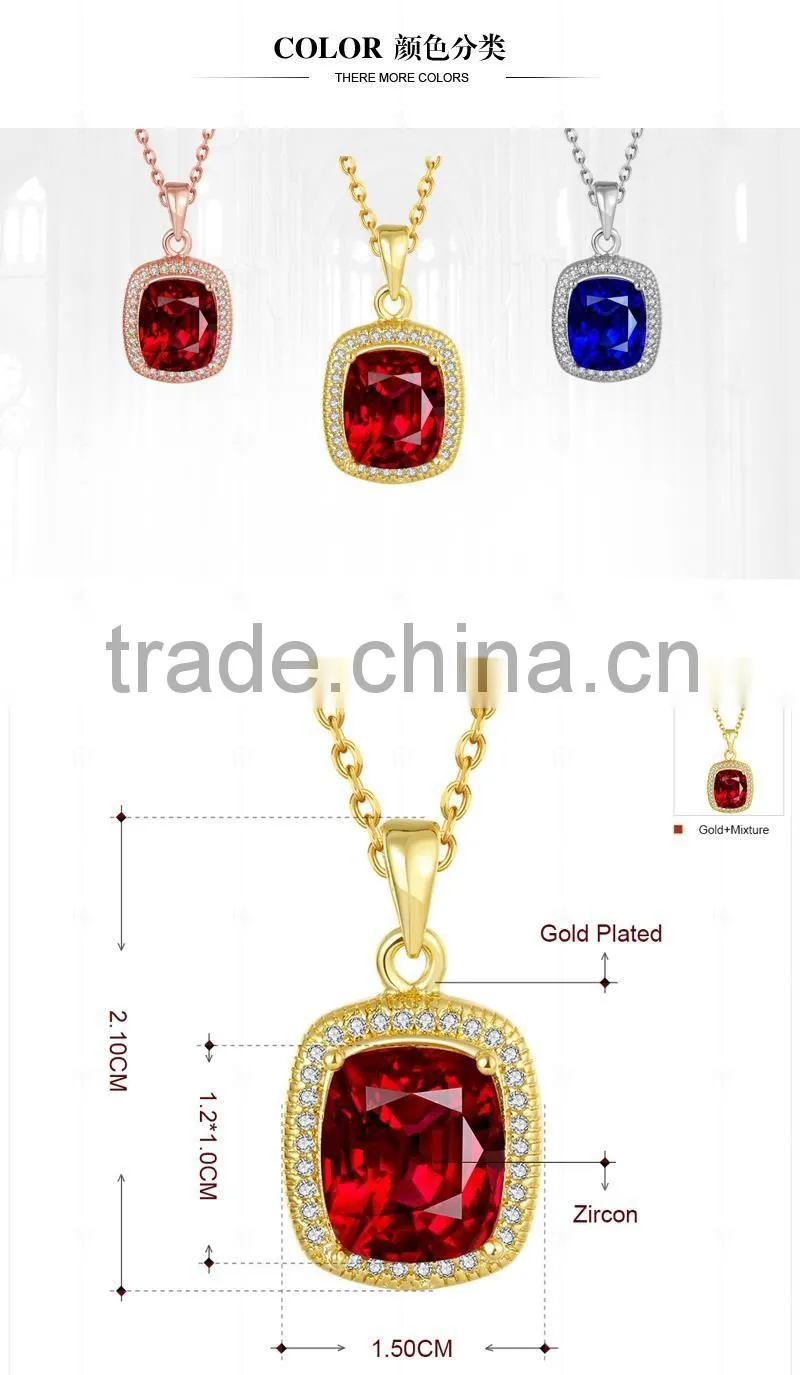 18 carat golden plated jewelry necklace,zirconia necklaces