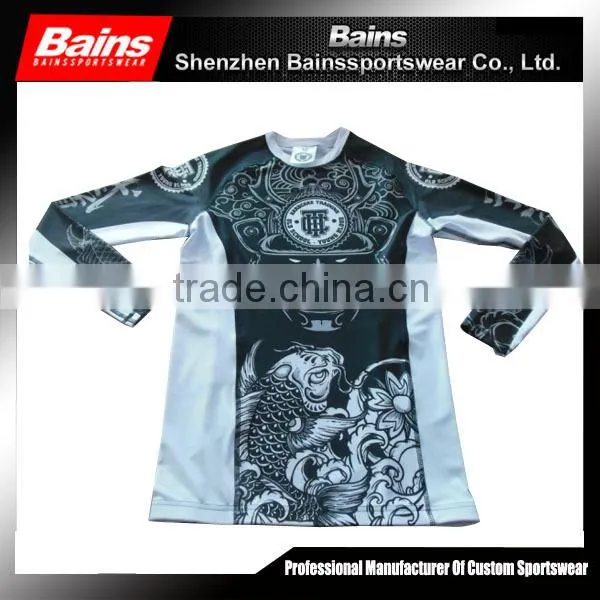 Lycra fabric mens compression shirts/wholesale compression shirts/sublimation custom printed compression shirts