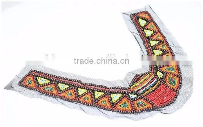Garment shop interior design Collars,Fashion OEM/ODM Europe Style Wood Bead Handmade Net Cloth False Collar