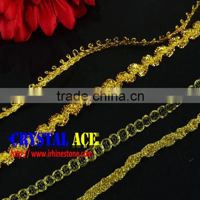2016 shiny sequin lace trimmings ,dress trimming lace