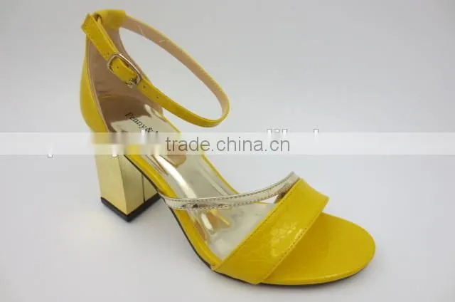 latest New high class middle heel Ankle Strap Buckle Women Sandals