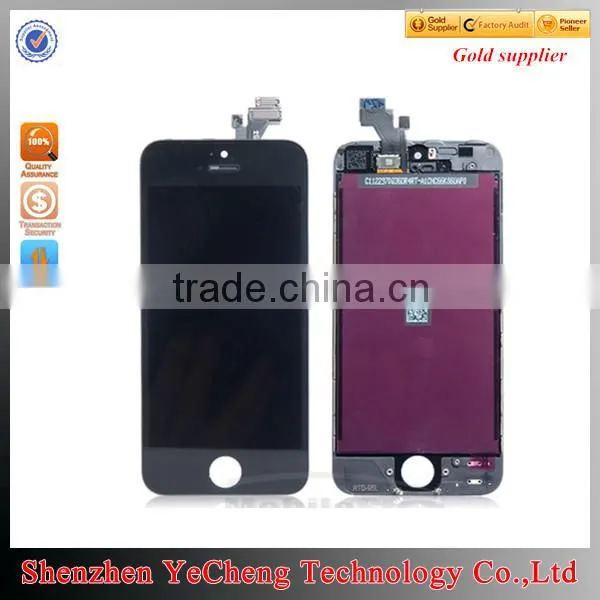 Factory price for iphone 5 lcd touch screen, 100% good lcd for iphone 5 with digitizer assembly